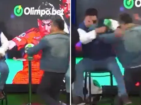VIDEO| Silvio Valencia y 'Chevaristo' se agarran a golpes en vivo tras acalorada discusión
