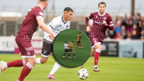 Jefferson Cáceres fue expulsado en Escocia por agresión.