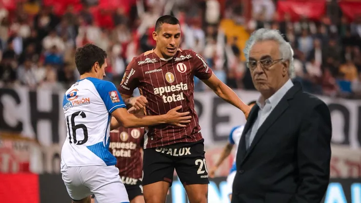 Jorge Fossati y detrás Álex Valera en el duelo ante Alianza Atlético.