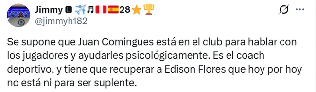 Hinchas de Universitario quejándose de Edison Flores. (Foto: Producción Bolavip)