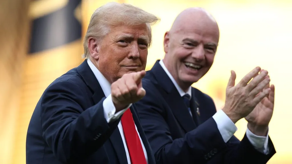 Donald Trump, presidente de EE.UU., junto a Gianni Infantino de FIFA (Getty Images).