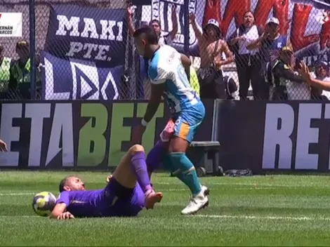 Hernán Barcos fue expulsado tras violenta reacción contra Paolo Fuentes en Alianza UDH vs. Alianza Lima