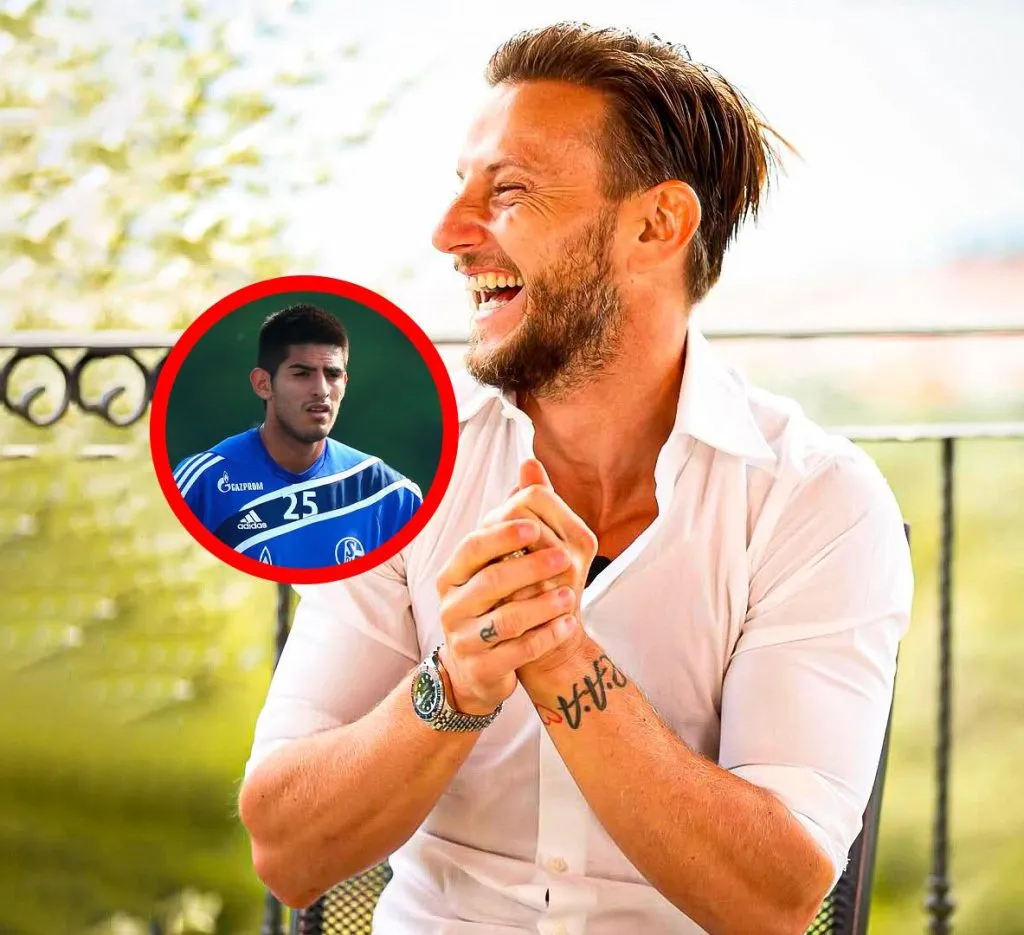 Ivan Rakitic recordando a Carlos Zambrano. (Foto: Producción Bolavip)