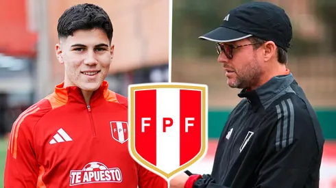 Felipe Chávez y Manuel Barreto previo al Perú vs. Chile.