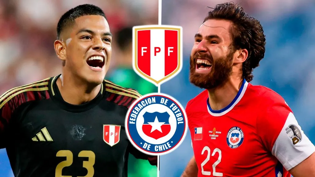 Joao Grimaldo vs. Ben Bereton en el Perú vs. Chile de hoy. (Foto: Producción Bolavip)