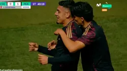 César Inga celebrando ante Chile.