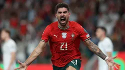 El grito de Rúben Neves tras el agónico gol para el triunfo de Portugal.