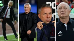 José Pékerman, Néstor Gorosito, Gustavo Álvarez y Felipe Scolari.