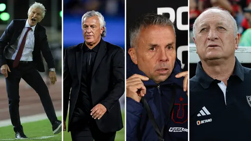 José Pékerman, Néstor Gorosito, Gustavo Álvarez y Felipe Scolari.