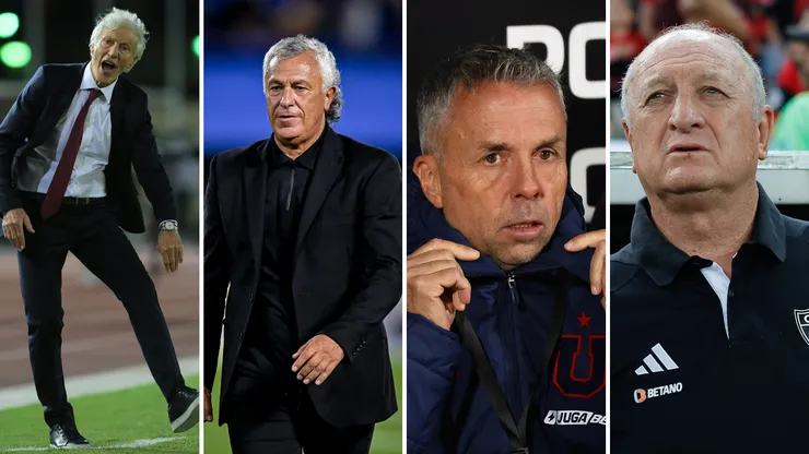 José Pékerman, Néstor Gorosito, Gustavo Álvarez y Felipe Scolari.