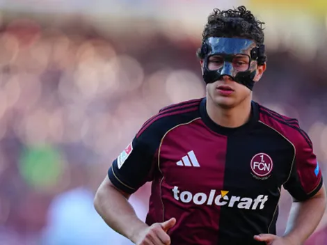 Fabio Gruber se vistió de 10 y dio su primera asistencia del año con el Nurnberg