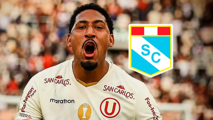 Jesús Castillo en el medio del Universitario vs. Cristal.