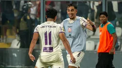 José Rivera y Martín Pérez Guedes celebrando el triunfo ante Ayacucho FC.