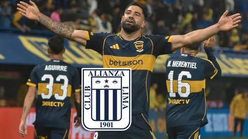 Milton Giménez celebrando.