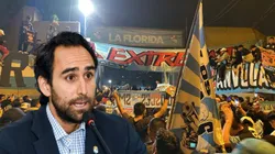 Joel Raffo y detrás hinchas de Sporting Cristal.