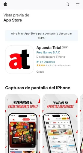 Apuesta Total app ios