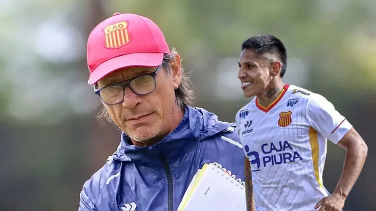 Ángel Comizzo y Raúl Ruidíaz de Atlético Grau.