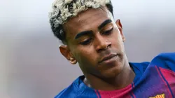 Primer plano de Lamine Yamal del Barcelona.