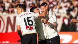 Universitario celebrando el empate ante ADT.