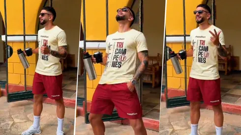 Matías Di Benedetto hizo festejo clásico en Universitario tras tricampeonato.