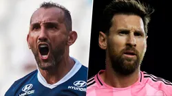 Hernán Barcos y Lionel Messi, figuras de Alianza Lima e Inter Miami.