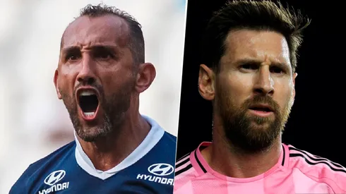 Hernán Barcos y Lionel Messi, figuras de Alianza Lima e Inter Miami.