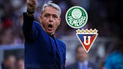 Tiago Nunes en el Palmeiras vs. Liga de Quito.