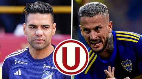 Falcao y Benedetto en carpeta de Universitario.