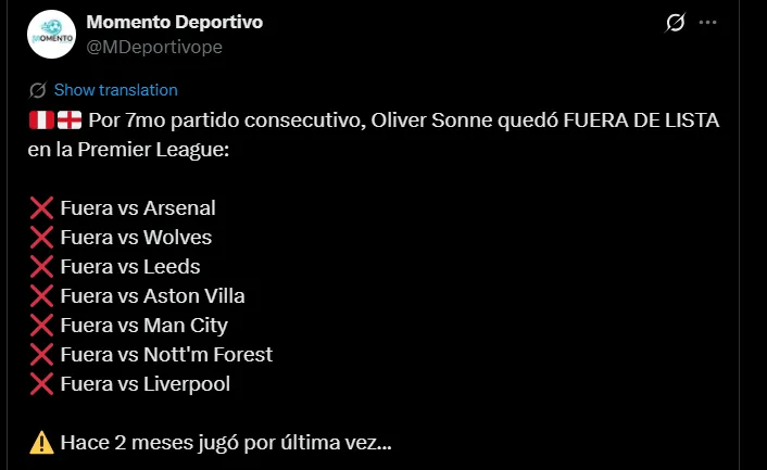 Fuente: @MDeportivope