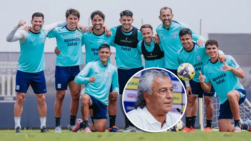 Plantel de Alianza Lima y Néstor Gorosito.