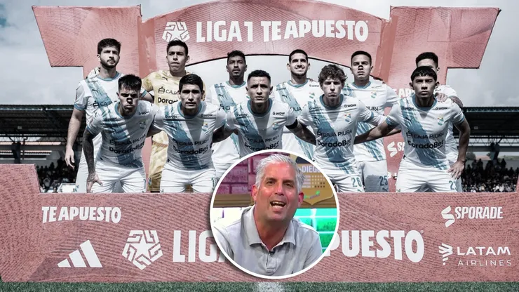 Plantel de Sporting Cristal y Diego Rebagliati.