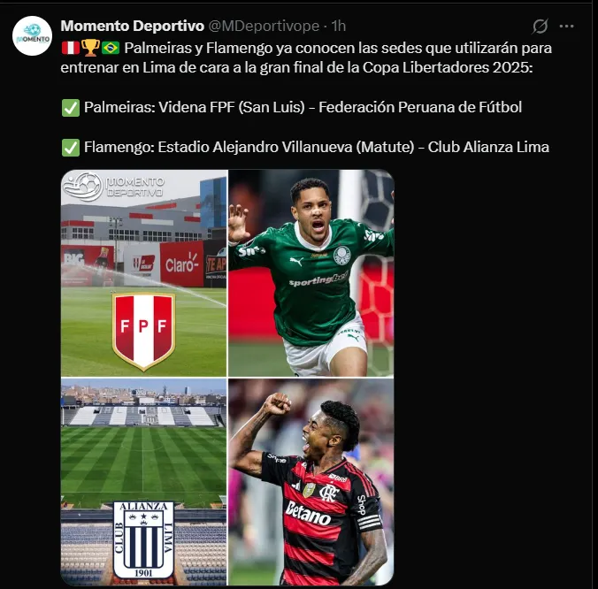 Fuente: @MDeportivope