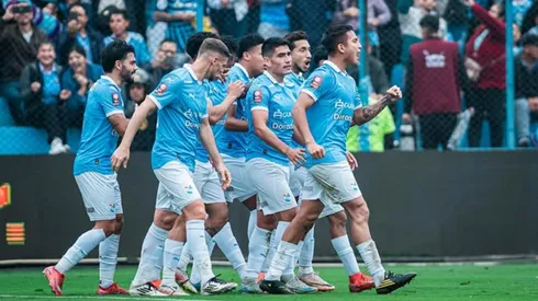 Jugadores de Sporting Cristal, durante un partido del Torneo Clausura.