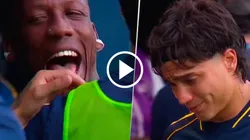 Luis Advíncula y un llamativo gesto para Exequiel Zeballos en pleno Superclásico.