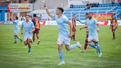 Nazareno Bazán celebrando.