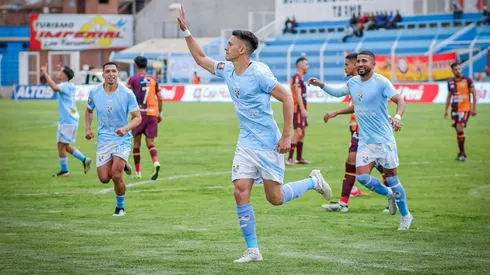 Nazareno Bazán celebrando.