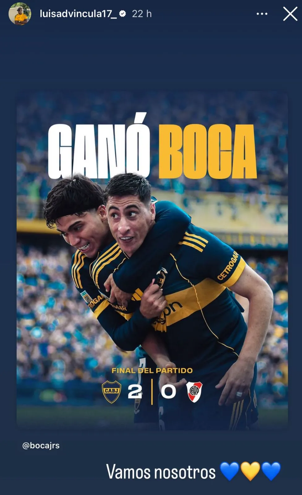 Historia de Luis Advíncula en Instagram (Captura).