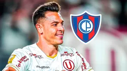 Diego Churín y el escudo de Cerro Porteño.