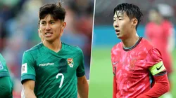 Miguel Terceros y Heung-min Son, figuras de Bolivia y Corea del Sur.