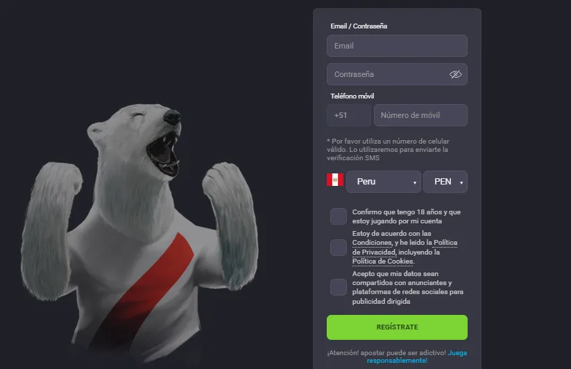 Captura realizada desde la web de Coolbet