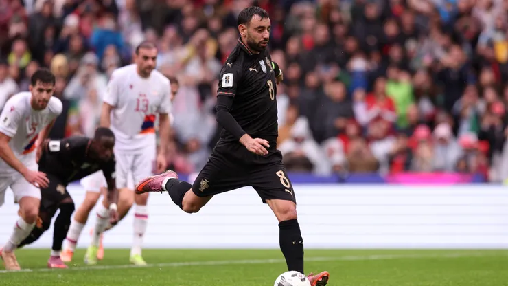 Bruno Fernandes, autor de un hat-trick ante Armenia.