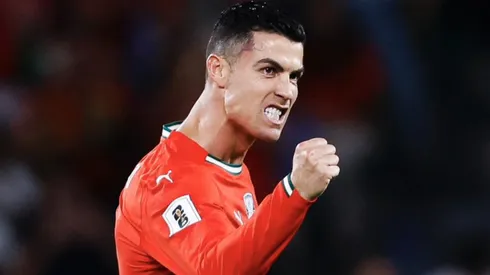 Cristiano Ronaldo, con puño en alto por la clasificación.