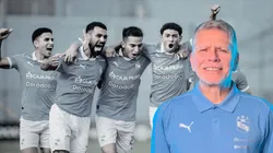 Jugadores de Sporting Cristal y Paulo Autuori.