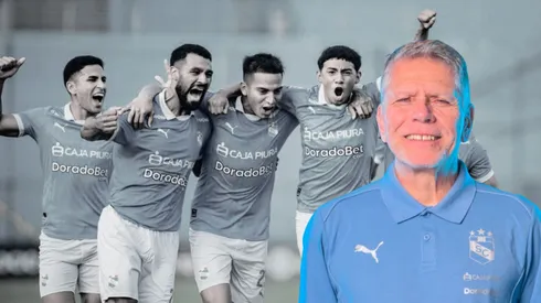 Jugadores de Sporting Cristal y Paulo Autuori.