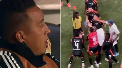 Christian Cueva en la banca de Emelec y la expulsión de Alfonso Barco.