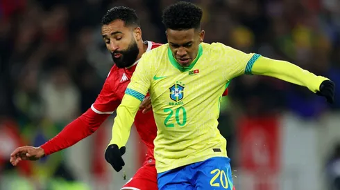 Estevao y Ali Abdi, las figuras de Brasil y Túnez en el amistoso.