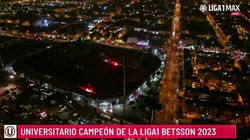 El recordado apagón en matute tras el triunfo y título de Universitario en noviembre de 2023.