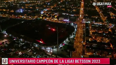 El recordado apagón en matute tras el triunfo y título de Universitario en noviembre de 2023.
