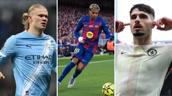 Erling Haaland, Lamine Yamal y Pedro Neto.