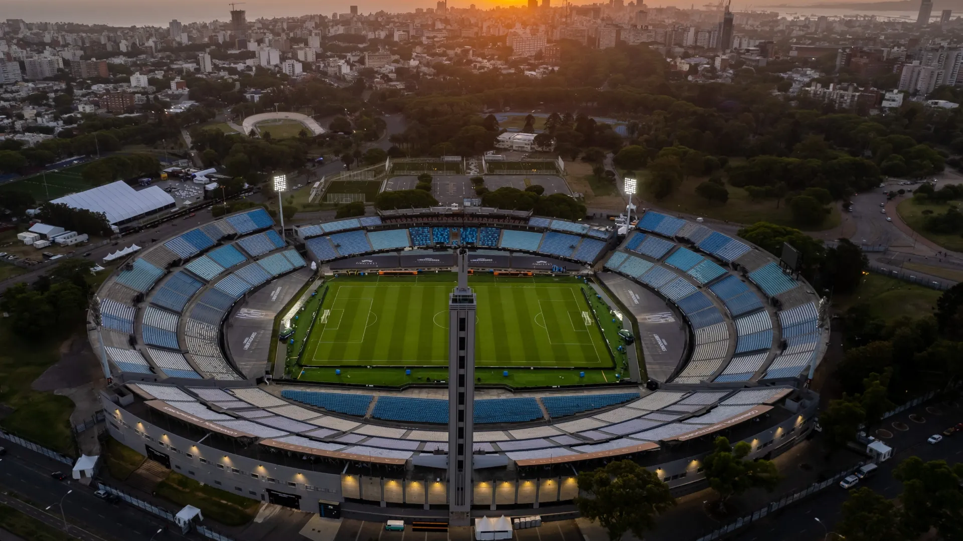 Vista aérea del Estadio Centenario de Montevideo, Uruguay (Getty Images).